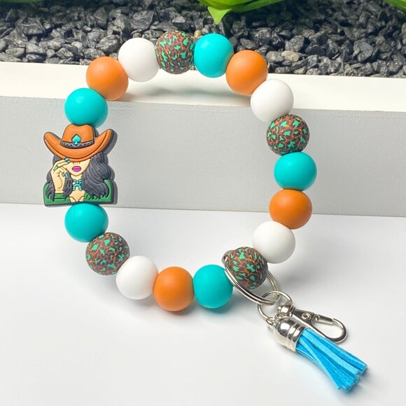 Cowgirl Beaded Wristlet - Picture 1 of 3